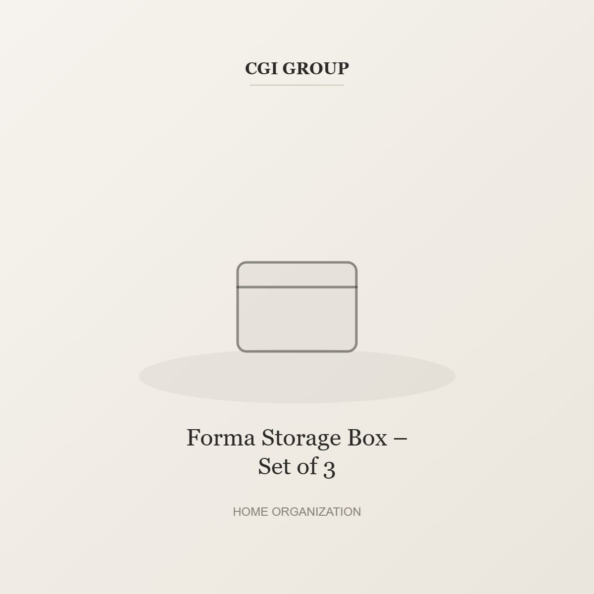 Forma Storage Box – Set of 3 – Home Organization by CGI GROUP